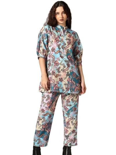 DHRUVI TRENDZ Co Ord Set for Women | Co Ord Set for Women Stylish | Festive Co Ord Set for Women | Travel Co Ord Set for Women | 3/4 Sleeve Women Co-ord set