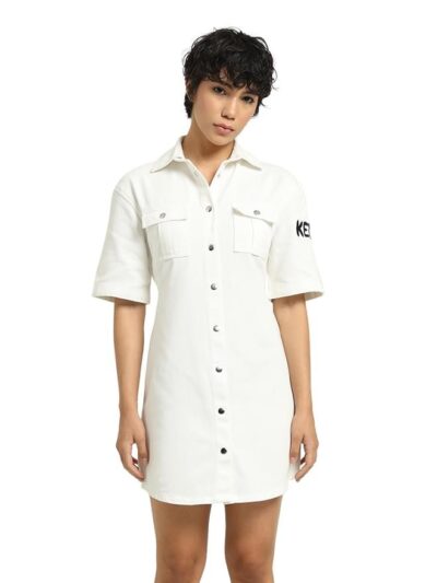 ONLY Women's Cotton Shirt Mini Dress