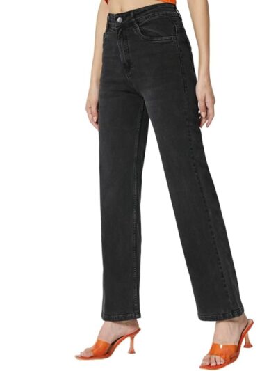 Fashionfibre Women's High-Rise Straight Fit Stretchable Jeans