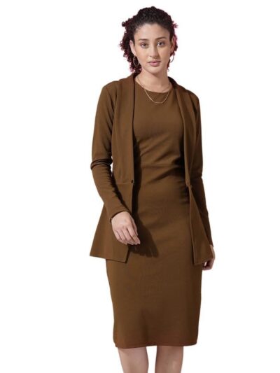 Western Dress | Lycra Dress with Blazer for Women | Two Piece Dress for Women
