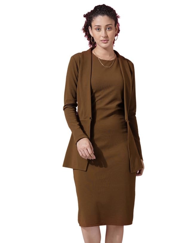 Western Dress | Lycra Dress with Blazer for Women | Two Piece Dress for Women