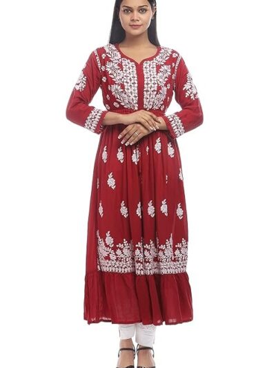 Golden Chikan Export Modaal Gown Ethnic Wear Gown Designer Fashionable Gown