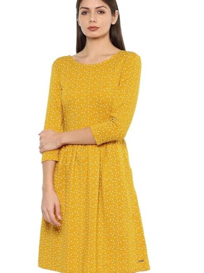 Van Heusen Woman Women's Cotton Blend A-Line Knee-Length Dress