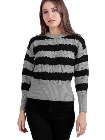 Women's Crop Winter Wool Sweater | Soft and Warm Pullover | Cozy Knitwear for Chilly Weather | Freesize Fits S/M Sizes