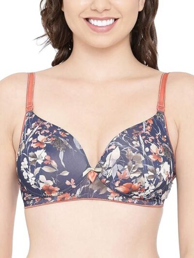 Enamor Women's Polyester Wire Free Seamless T-Shirt Padded Non Wired Bra